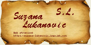 Suzana Lukanović vizit kartica